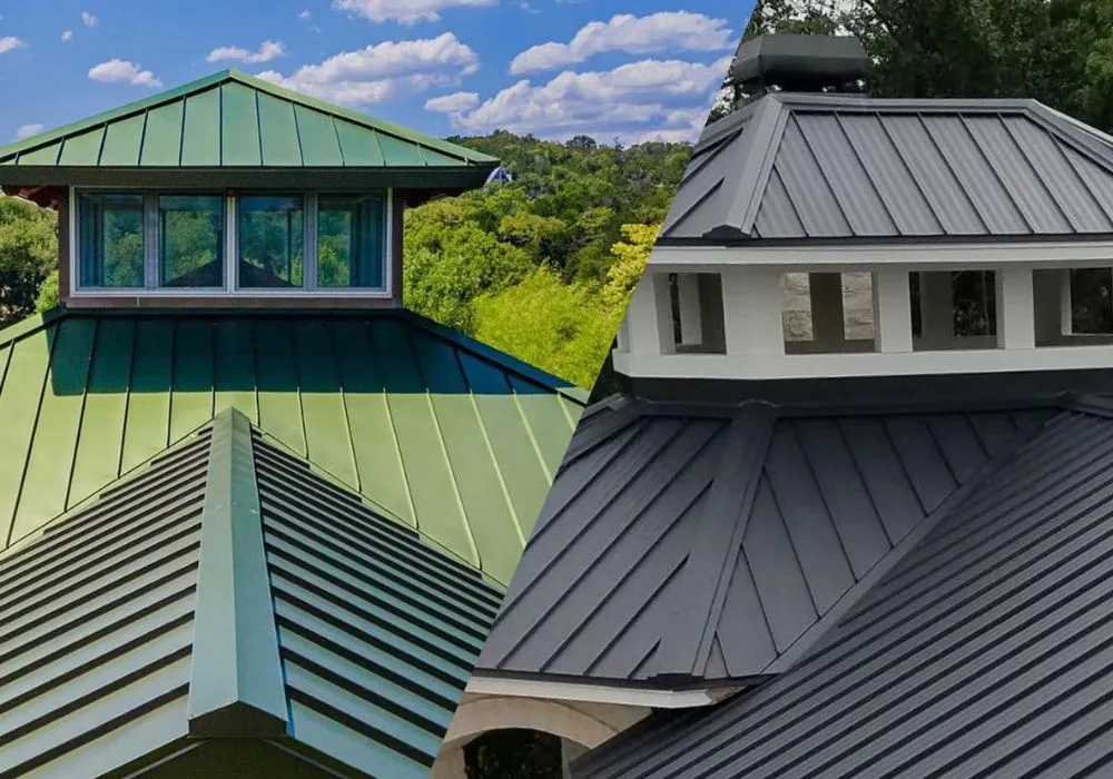 can you paint a faded metal roof before after