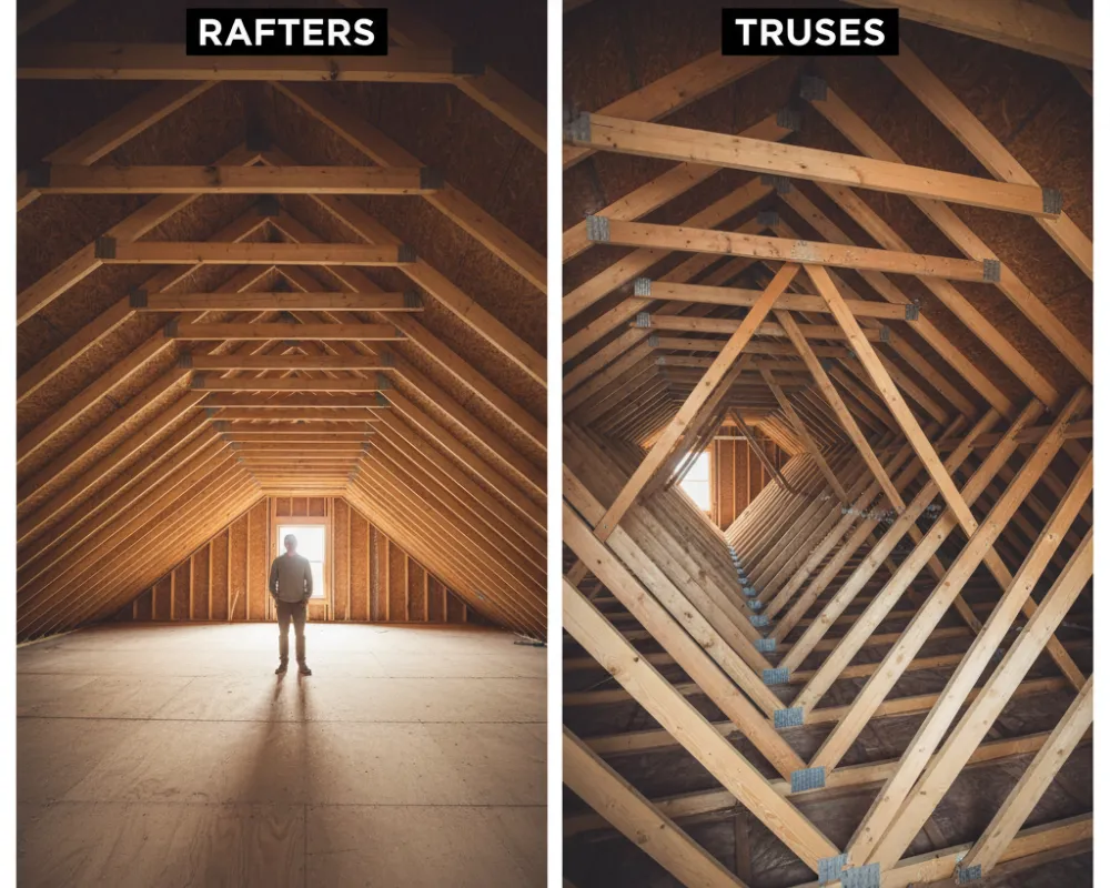 Rafters vs. Trusses: What’s Supporting Your Roof?