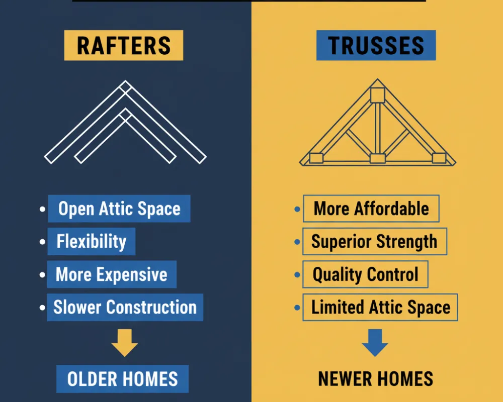 Rafters vs. Trusses_ What's on Your Roof_